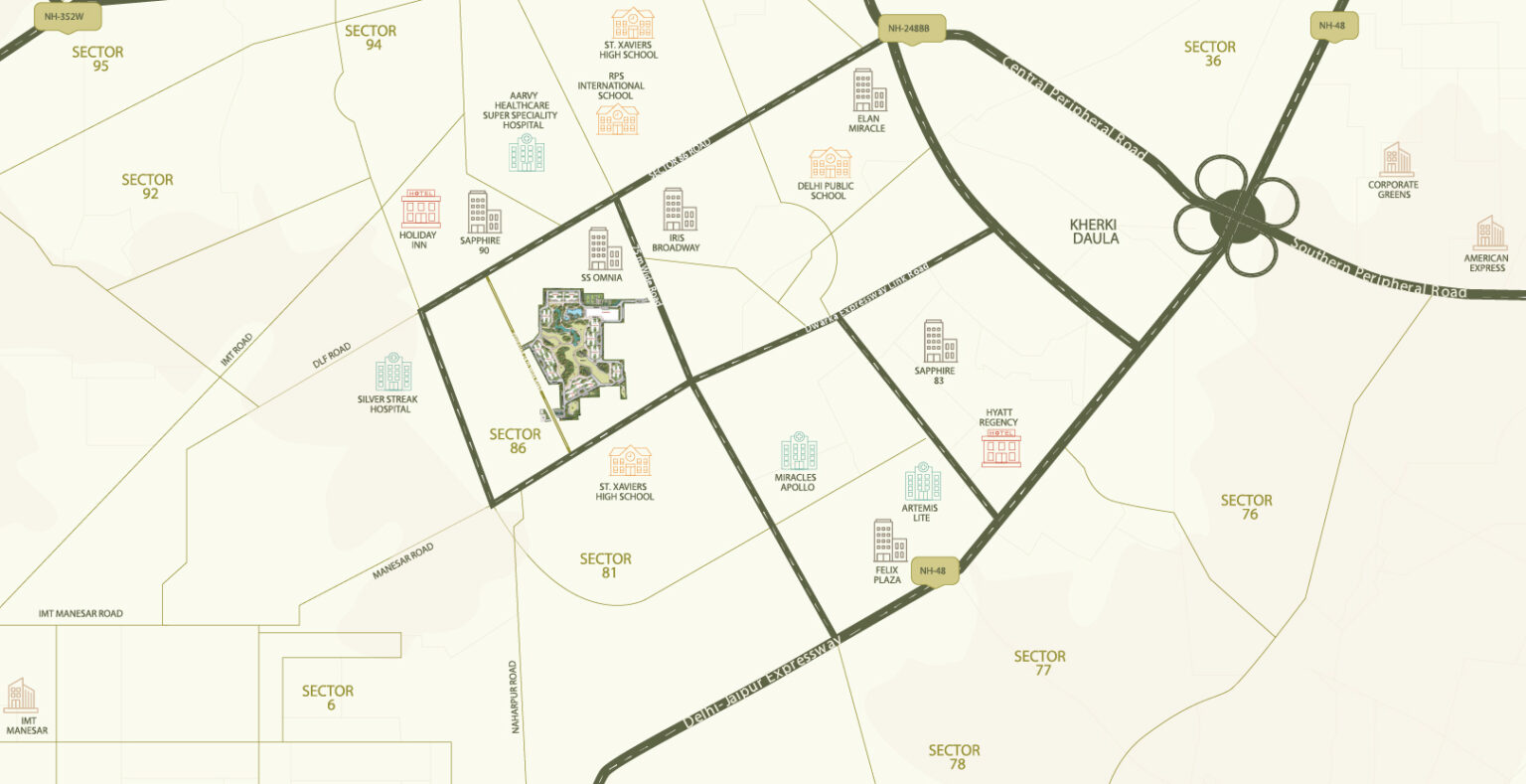 Emaar Serenity Hills Location